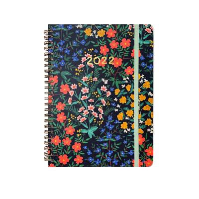 China 2022 Hardcover Factory Wholesale Custom Logo Diary Notebook Office Planner Spiral Loose Leaf Notebook for sale