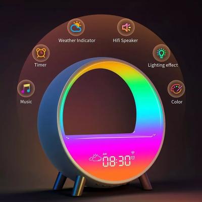 China Modern Color Changing Lamp Movable Rechargeable Led Smart Human Body Touch Sensor Night Light Beside Lamp Clock for sale