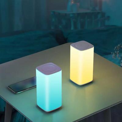 China Modern 2022 Hot Sale Multi Colors Changing bedroom Lamp Round Led Night Light Long-distance Friendship Lamps for sale