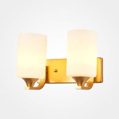 China Support Customized Top Quality Modern Copper Gold Wall Lamp Indoor Classical Modern Bronze E27 LED Wall Light Bracket Light For Home for sale