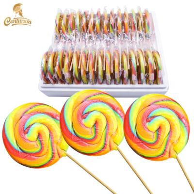 China Big Bom Rainbow Lollipop Candy Normal Hot Sale 80g Large Size for sale