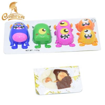 China Little Monsters Shape Chocolate Cookie Mini Cute Chocolate In Jar Cartoon for sale