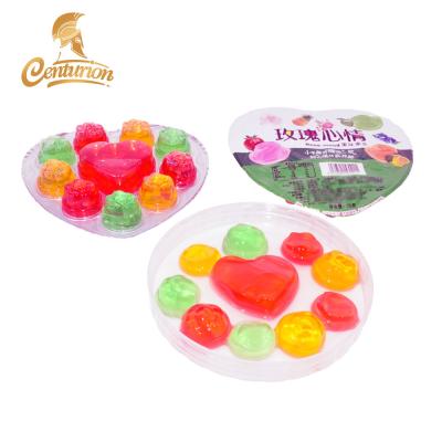 China Natural Hot Selling Rose Shape Pudding Jelly Cup Candy Candy for sale