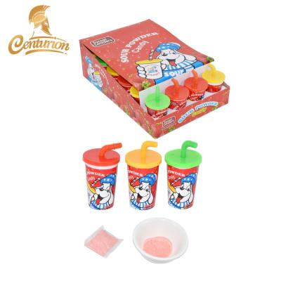 China Natural Fruit Flavor Beverage Cup Packing Sour Candy Powder for sale