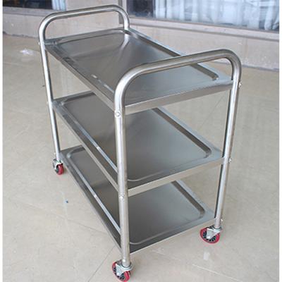 China European Version Stainless Steel Multifunctional Push Trolley Kitchen And Dining Serving Trolley for sale