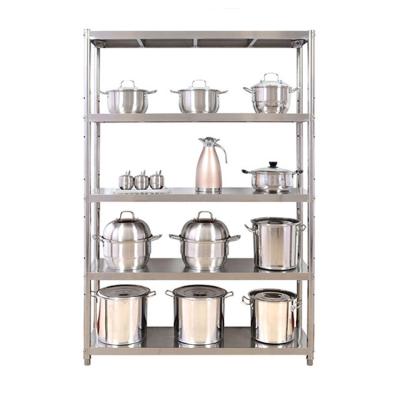 China Home / Kitchen / Restaurant Factory Supply 304 Stainless Steel Shelf Metal Racks Custom Shelf Retail Display Shelf for sale