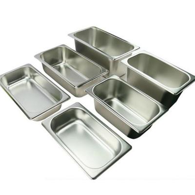 China USA & EU style stainless steel food warmer buffet GN pan, tabletop steamer pan, gastronorm pan for sale