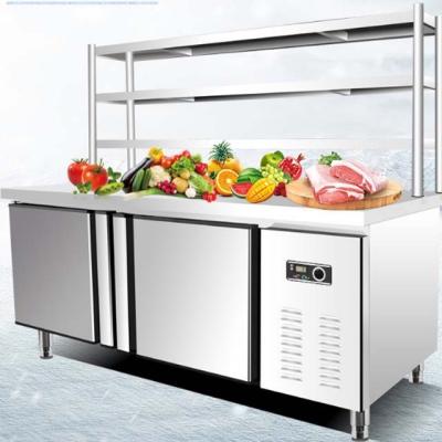 China Double-temperature deck refrigerator stainless steel commercial restaurant refrigerator kitchen refrigerator/commercial kitchen worktable freezer for sale