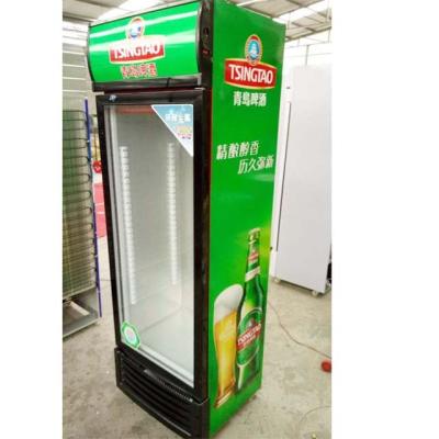 China Commercial Upright Glass Beverage Display Door Refrigerator Showcase Single-temperature Beverage Cold Beverage Cooler for sale