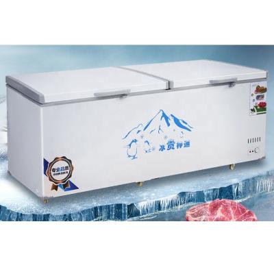 China Double-temperature large-capacity copper tube commercial horizontal refrigerated freezer OEM/Good standing and long working life ice cream freeze for sale