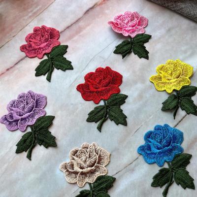 China Handmade ZSY 3D Embroidered Technics handmade DIY Embroidery Flower patch for clothes for sale