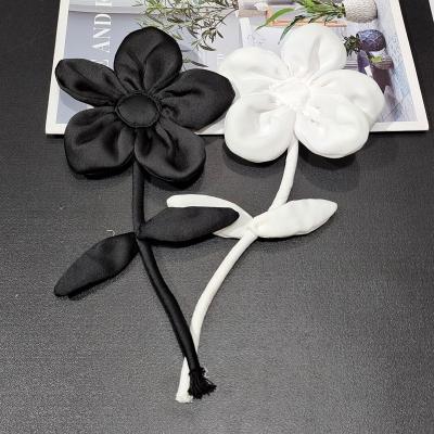 China Handmade ZSY Handmade Accessories Down Cotton Filled 3D Five-leaf Flower DIY Garment Socks Patches Accessories for sale