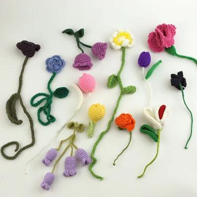 China Other ZSY Wholesale Multicolor Crochet Flowers Handmade Crochet Knit Flower Patches For Clothing for sale