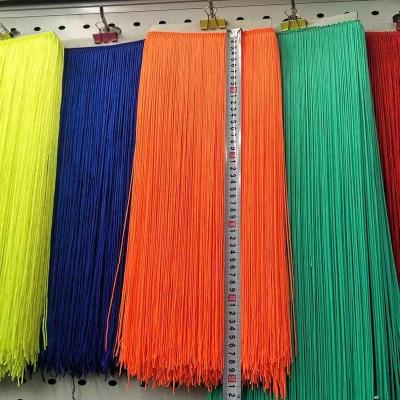 China Garment ZSY Wholesale high quality 50cm orange soft curtain 100% polyamide tassel fringe trim for dancing dress for sale