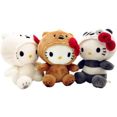 China Plush Toy Bow Kitty KT COS Brown Bear Panda Anime Pendant Cute Soft Stuffed Doll Toy Kids Gift 10CM Kawaii White Bear Gift for sale