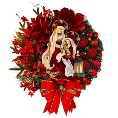 China God the New Year Garland Christmas Door Decoration Lintel of Fortune Fruit Berry Garland Pine Cone Red Bean of God Ornament for sale