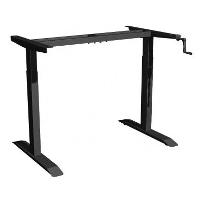 China Manual Sit-Rack Adjustable Desk Two Segments Black Lifting Black Desk Frame Height 39.2 x 11 x 8 Inches Adjustable for sale