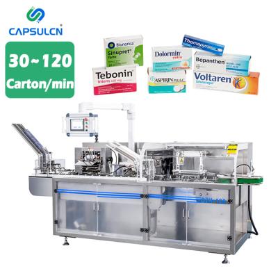 China Hot Full Automatic Flat Horizontal Pharmaceutical Bottle Blister Tablet Capsule Food Factory Sale Cartoning Machine for sale