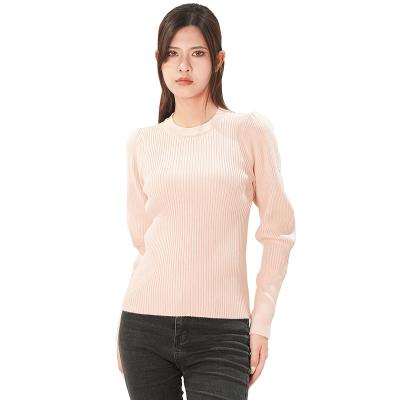 China New Women Crew Neck Sweater Anti-wrinkle Fashion Thick Skinny Sweater Knitwear Custom Long Sleeve Pullover for sale