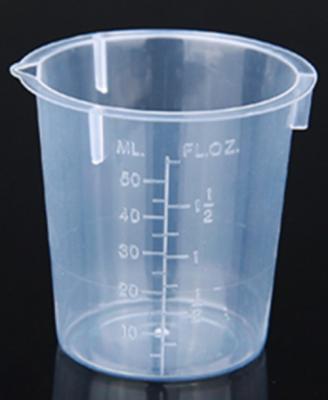 China Sustainable Factory Customized Design 50ml 100ml Plastic Measuring Cup for sale