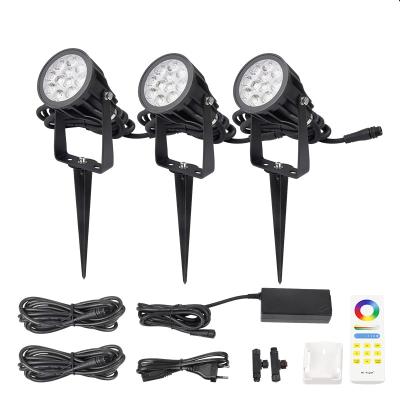 China 6W RGB CCT LANDSCAPE Color Dimmable LED Smart Garden Lights Street Landscape Light MI Boxer Light for sale