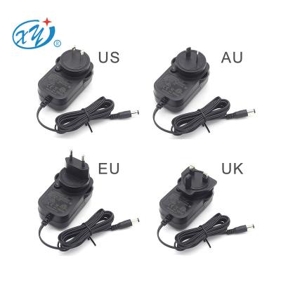 China Multi Interchangeable Household Appliance Sockets Wall Mount 12v 2a 24V 1a Plug Adapter Power Supply 24W Adapter for sale