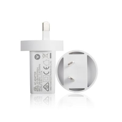 China Single Toys Logo OEM Left AU Plug In 5v 2a Charger USB Wall Charger For Australia for sale