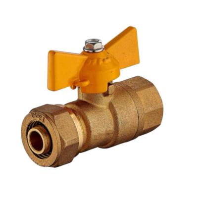 China General High Pressure Cw617N Female Threaded Copper Oil Gas 1/2 Inch Forged Brass Ball Valve for sale