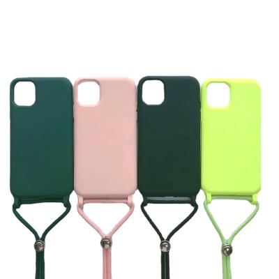 China Factory Price Shockproof Manufacturer Supplier New Arrival Detachable Cross - Body Strap Collar Cell Phone Case For iPhone 13 for sale