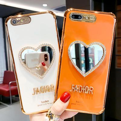 China China Factory Supplied Good Quality Shockproof Makeup Mirror Silicone Phone Case For iPhone 12 13 pro Max Phone Case for sale