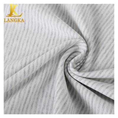 China Langka Anti-Static 40S High Quality 200CM 100% Cotton Yarn Dyed Striped Mens T-shirts Knitted Anti Bacterial Fabric Tank Top for sale