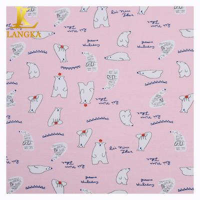 China Anti Pill Langka Designer Cotton Spandex Stretch Digital Fabric Printed For Baby Kids Clothing Pajamas Sleepwear for sale