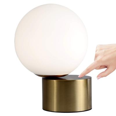 China Creative Minimalist Gold LED Table Lamp Modern Touch Control Bedside Table Lamp Gold for Bedroom Living Room Kids Room for sale