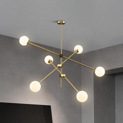 China Contemporary Glass Spheres Lights Sputnik Chandelier Metal Pendant Lighting Ceiling Fixtures For Bedroom Living Room for sale