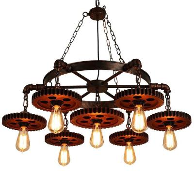 China Lovefindahome Surpars Bedroom 7 Heads Residential Rustic Chandelier Industrial Pendant Light For Restaurant Bar Cafe Room for sale