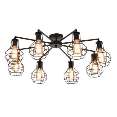 China Vintage Retro Bedroom Living Room Dining Room Clothing Industrial Aisle Industrial Shop Aisle Lamp Ceiling Lamp Iron Art Wind Decorative Lighting for sale