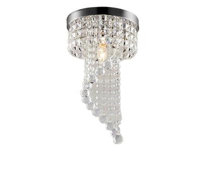 China Modern Modern Crystal Cloakroom Entrance Living Room Balcony Bedroom Corridor Chandelier LED Ceiling Lamp Small for sale