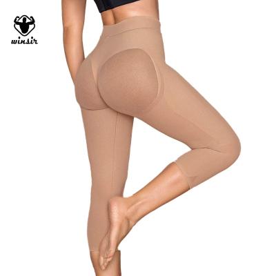 China Faja Shapewear Waisted Seamless Invisible Tummy Control Antibacterial Mesh Butt Compression Leg Capri Antibacterial Open Gaiters For Women for sale