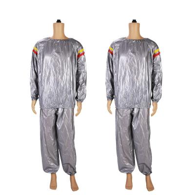 China 2021 Weight Loss PVC Coated Silver Ion Film Coat Weight Loss Tracksuit Gym Workout Fitness Sweat Sauna Suit For Women Men for sale