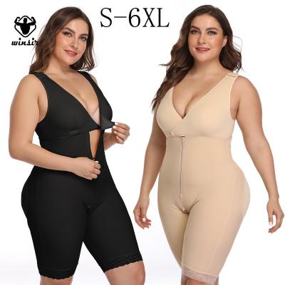 China 6XL Plus Size Latex Women Underwear Body Shape Wear Suit And Size Antibacterial Butt Lifter Belt Clip Zipper Jumpsuit Shapewear For Women for sale