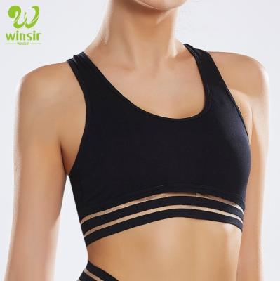 China Black Back Runner Bralettes Plain Wear Logo Cheap Lightweight Mesh Band Antibacterial Custom Seamless Sports Active Sports Bra Yoga for sale