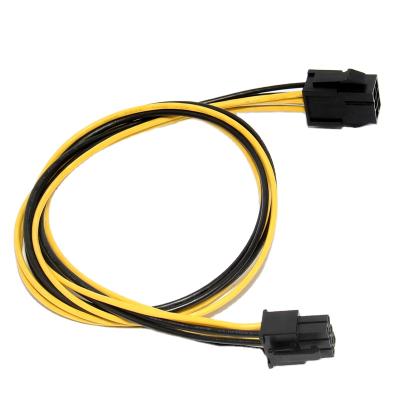 China COMPUTER PCIE 6PIN Male To PSU Extension Mains Cord / Cable 6p Female Pin 6p with 18AWG wire for sale