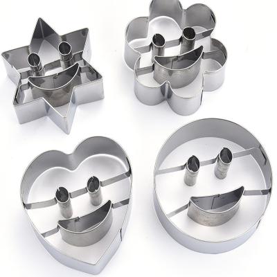 China Sustainable 4pcs Stainless Steel Cookie Cutter And Cutters Mold Set For Bakeware 07556 for sale