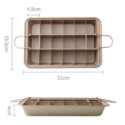 China Sustainable Cake Tin Easy Bread Brownie Pan Non-Stick Thick Solid Bottom To Clean Bakeware 07552 for sale