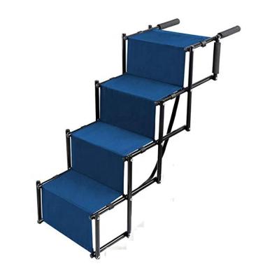 China Foldable Travel Dog Car Step Stairs Dog Ramp for Car, Lightweight Portable Large Dog Ladder for sale