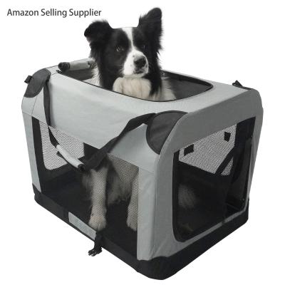 China Viable Wholesale Kmart High Quality Durable Steel Frame Pet Travel Carriers Bag For Dogs Cats for sale