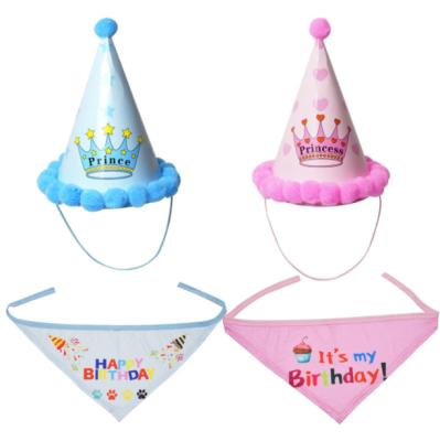 China Viable Pet Birthday Party Hat Triangle Scarf Crown Birthday Party Supplies Princess Crown for sale