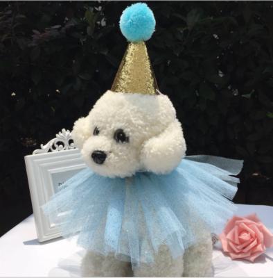 China Lovely Princess New Birthday Pet Hat Dog Cat Party Viable Cute Pet Headdress Lace Neck for sale