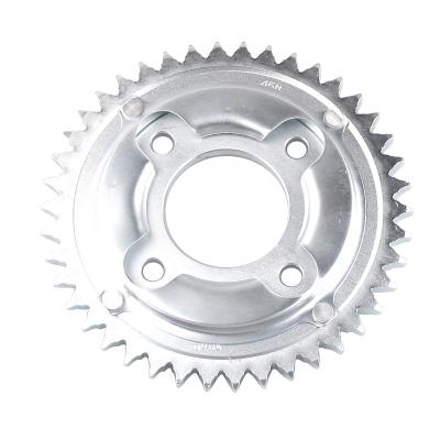 China 1045 Good Quality 1045 Steel Motorcycle HAISSKY Rear Sprocket For CG125 42T With Protector for sale