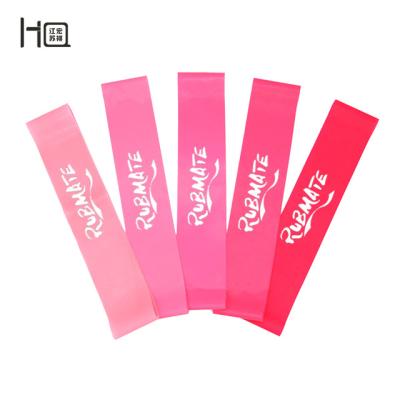 China Custom Latex Logo Pink Series Fitness Exercise Resistance Loop Bands Latex Stretch Resistance Bands for sale